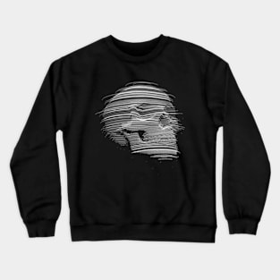 Skull Illustration White Crewneck Sweatshirt